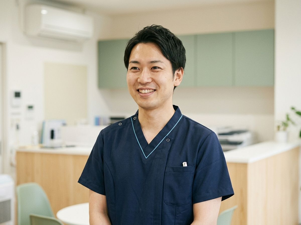 ステーションの男性看護師